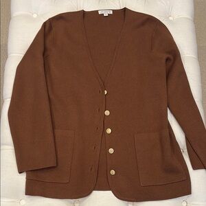 JCrew sweater jacket brown